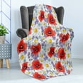 thumbnail image 4 of Flower Soft Flannel Fleece Throw Blanket, Purple Flowers Poppy and Daisy Summer Nature Wildflowers Graphic, Cozy Plush for Indoor and Outdoor Use, 50" x 70", Lavender Scarlet, by Ambesonne, 4 of 5