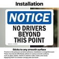 thumbnail image 3 of (2 Pack) No Drivers Beyond This Point OSHA Notice Sign 18 Inch X 12 Inch Vinyl Label Decal Sticker Weather Resistant, UV Protected for Workplace, Business, and Construction Site, Made, 3 of 7