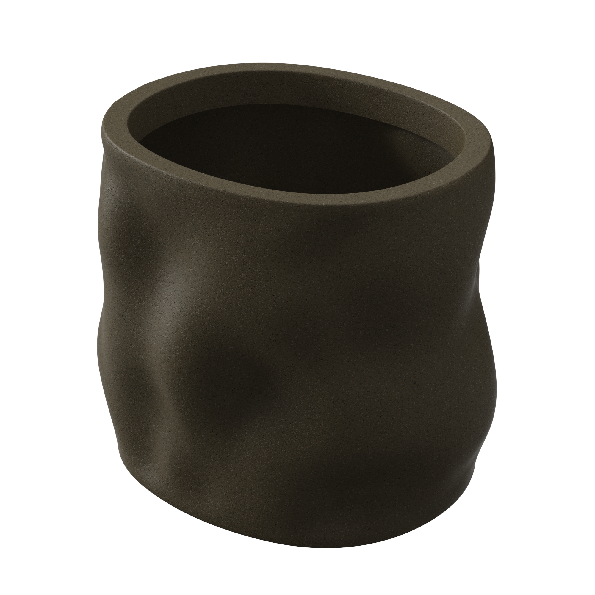 Better Homes & Gardens Mallory 8 inch Resin Planter Brown Oblong Shape Elegance Design for Flowers, Succulents and Herbs