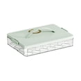 thumbnail image 2 of Contenedor de huevos de 24 rejillas, bandeja para huevos, organizador de huevos para refrigerador, accesorios de cocina Verde, 2 of 6