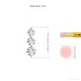thumbnail image 2 of ANGARA Graduated Lab Grown Diamond 3 Stone Earrings for Women in 14K Rose Gold (Size-5mm| Color-F-G| Clarity-VS) | April Birthstone, Anniversary, Jewelry Gift for Women | Lab-Grown Diamond Earrings, 2 of 6