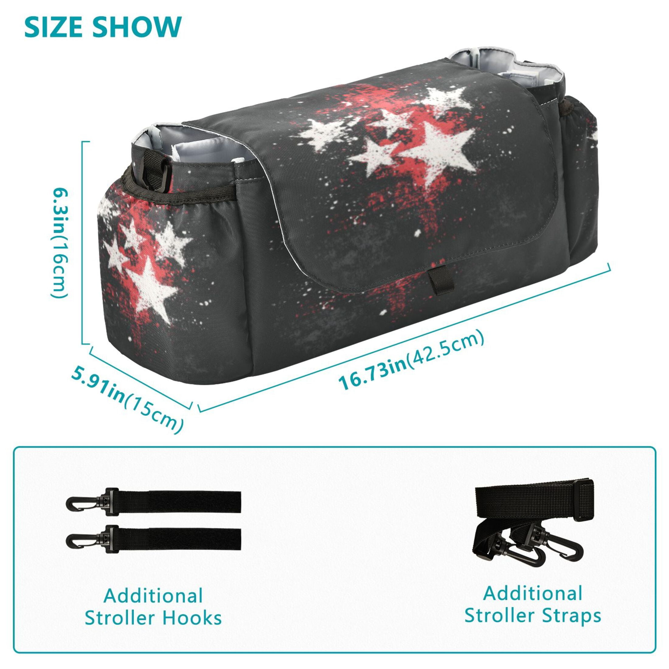 DIXRUYEE Stroller Organizer Cosmic Star Clash Printed