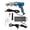 Blue and Black, variant on Carpet Tufting Gun Machine Kit Brushless High Power 2 in 1 Cut and Loop Pile Electric Hand Rug Weaving Starter Kit 110-240V for Creative DIY Crafts & Art Projects, Blue & Black, EU Plug