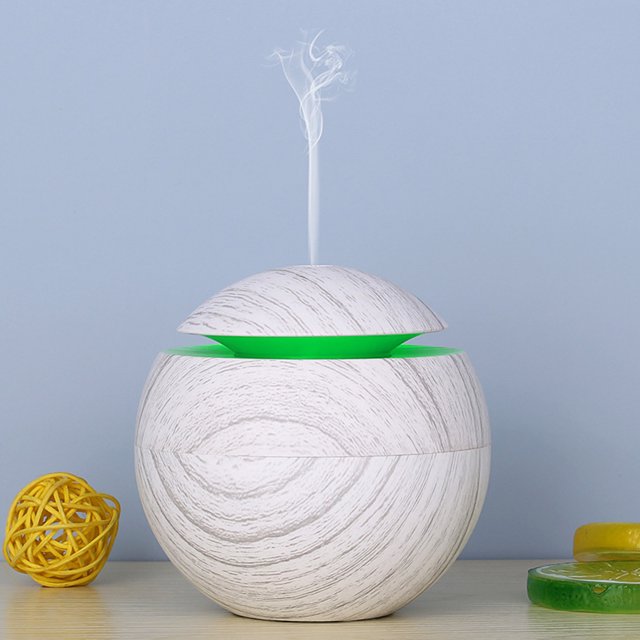 Humidificador de luz nocturna Led de 120ML, humidificador de vehículo USB con pulverizador de grano de madera Wmkox8yii FSASFJB1564