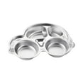 thumbnail image 1 of TIELUTT Assiette Compartimentée en Acier Inoxydable Enfants Plateau-Repas Compartimenté Plat de Souper pour Bébés Ensemble de Napperons Ronds Tressés Assiettes de Recharge Rondes Napperons Ronds pour Table à Manger Ensemble de Napperons 4 Napperons Ronds pour Tab, 1 of 5