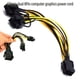 thumbnail image 3 of Methold Cable bifurcador de corriente PCI-E de 6 pines a 6 + 2 pines (6 pines/8 pines), tarjeta gráfica, PCIE, PCI , 6 pines a Cable de Juegos de teclado y mouse para computadora, 3 of 6