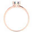 thumbnail image 4 of Clara Pucci 14K Rose Gold 1.25ct BlueMoissanite Solitaire Ring for Women, 4 of 8