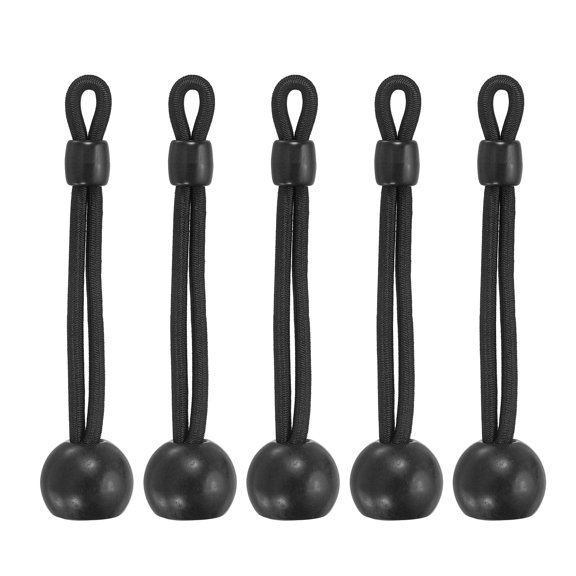 Uxcell 5 Pcs 4 inch Ball Bungee Cords Multipurpose Outdoor Tie‑Down Cords for Shades Tarps and Canopies Black