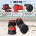 thumbnail image 4 of Zapatos para perros, 4 botas antideslizantes para perros con correa de sujeción ajustable, botas para perros pequeños, medianos y grandes, fáciles de poner en la almohadilla protectora para perros L,, 4 of 5