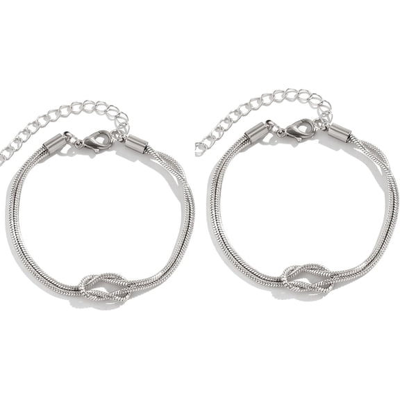 Valentines Day Gifts for Women Her - Bracelets for Women Matching Bracelets for Couples 14K Gold Plated Love Knot Bracelet Dainty Forever Infinity Bracelets Friendship Jewelry Gifts