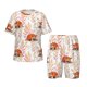 thumbnail image 1 of Balery Cute Sleepy Fox Conjunto de Pijama Infantil de Manga Corta con Estampado – Ropa de Dormir de Algodón Suave-Small, 1 of 4