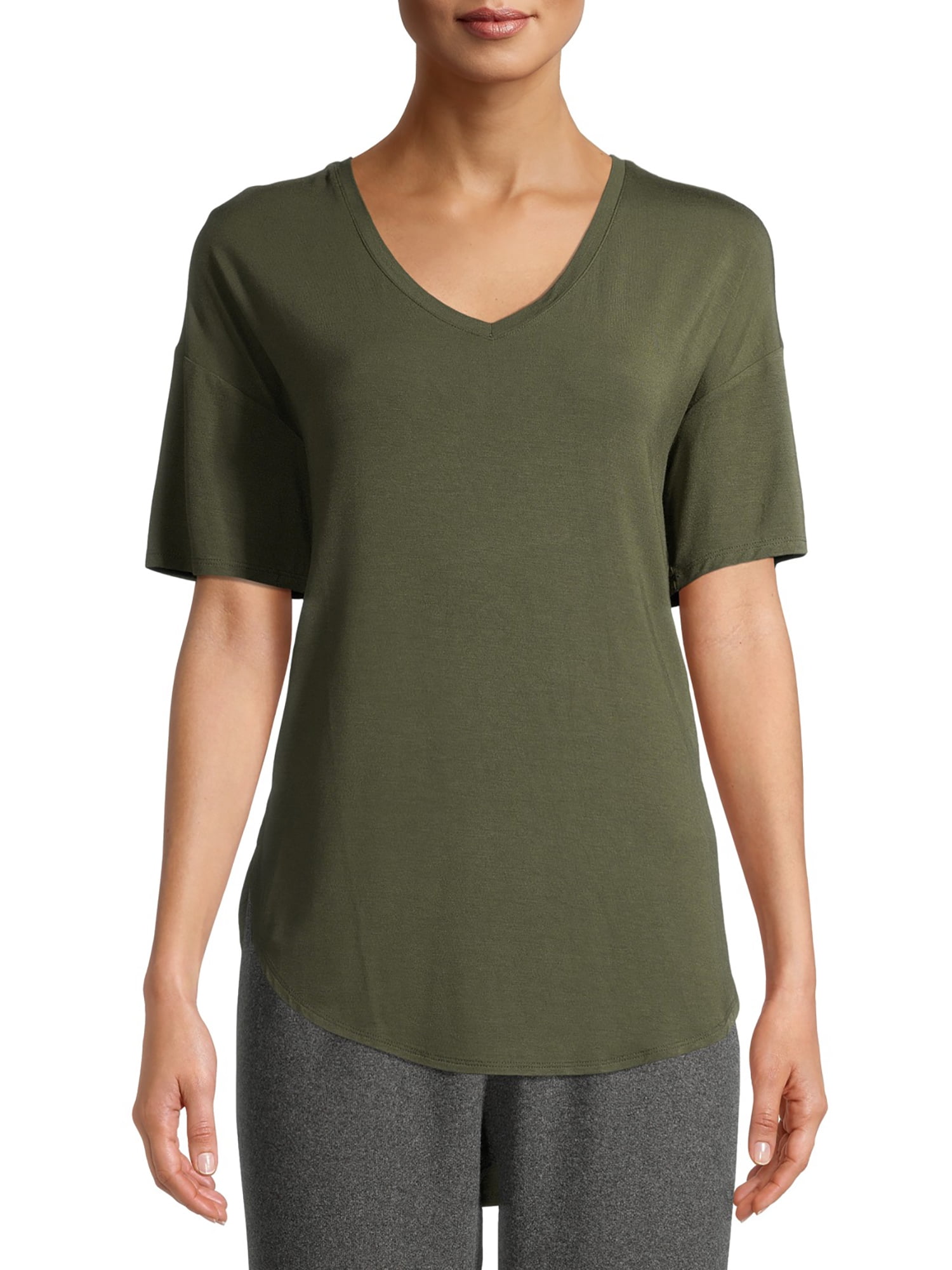 Tru Women's Short Sleeve V-Neck Tunic 