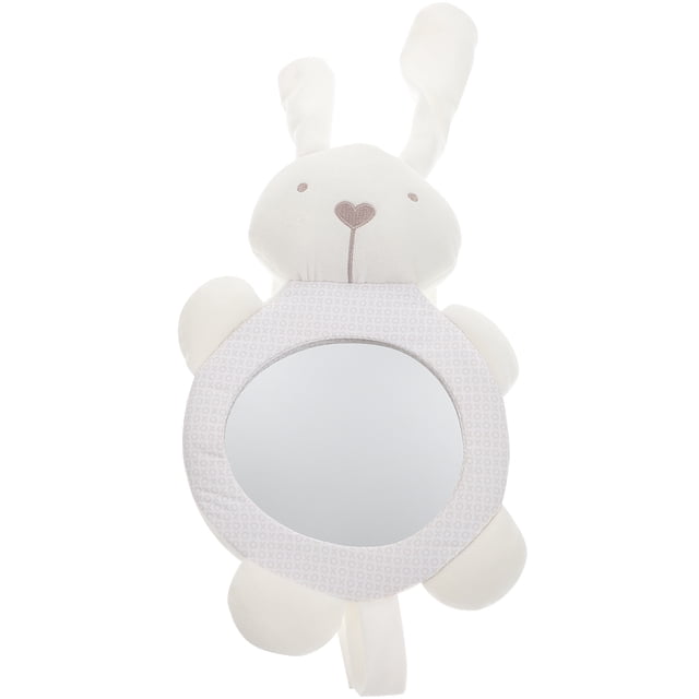 Espejo retrovisor para coche de bebé con forma de conejito de dibujos animados para observar al bebé.