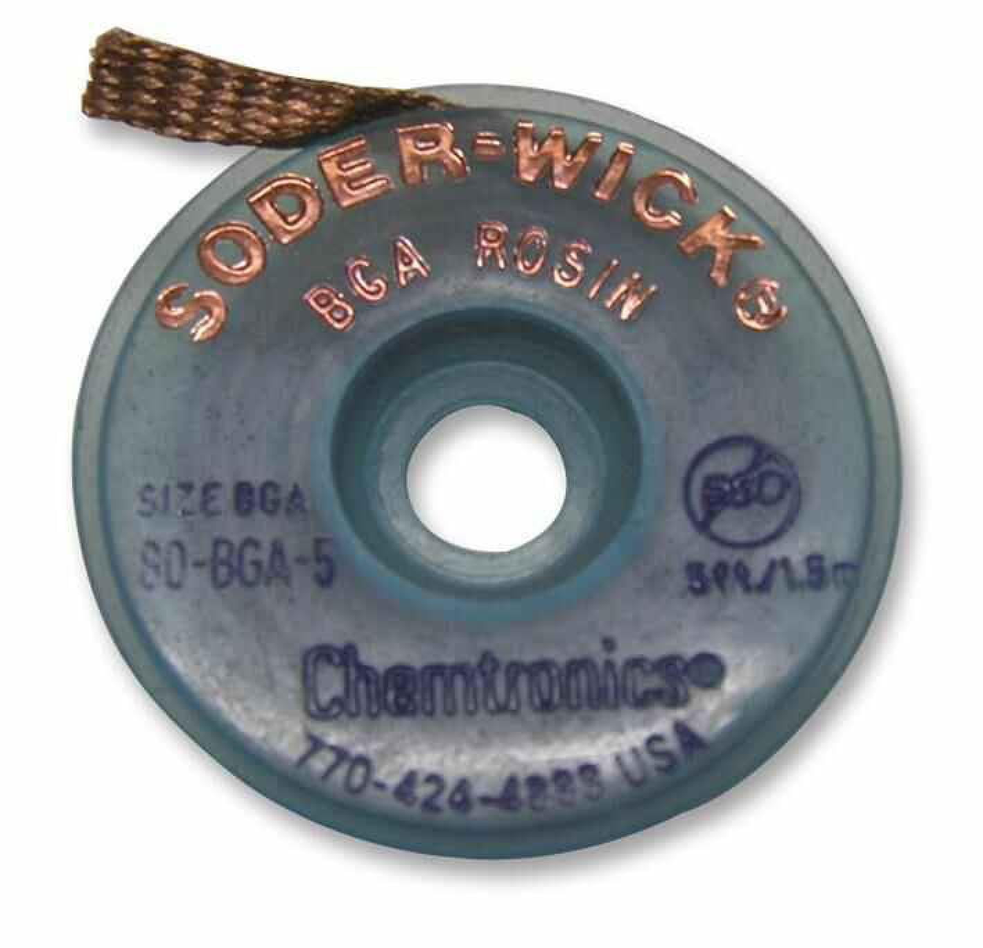 CHEMTRONICS SolderWick BGA Rosin Desoldering Braid Purple Label 5