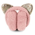 thumbnail image 2 of BadPiggies Winter Earmuffs Foldable Fluffy Cute Cat Ear Warmer Glitter Ear Muffs for Women and Girls, 2 of 9