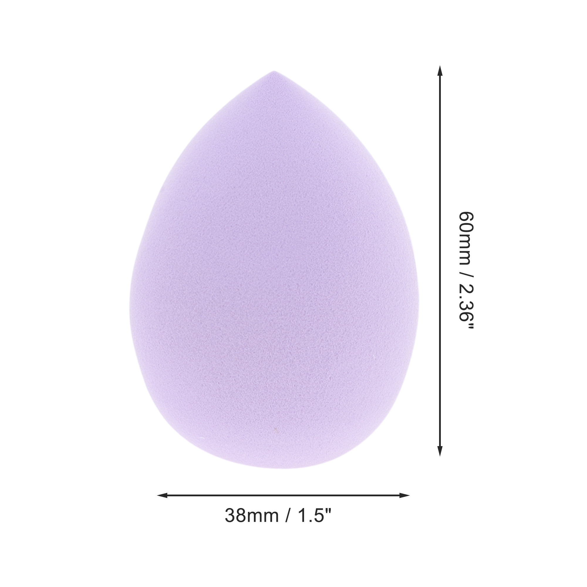 Unique Bargains 1 Pc Teardrop Shaped Puff for Travel Dressing Tables Use Purple