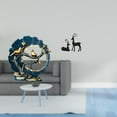 thumbnail image 2 of CoudarTitie Resin Ornament Figurine Craft Knick Knack Black Deer Statue Reindeer Animal Sculpture for House Living Room Desk Bookshelf Tabletop Study Balcony Gift, 2 of 8