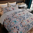 thumbnail image 2 of Bohemian Quilt Set Queen - Microfiber Lightweight Bedspread Set 3-Piece for All Season (1 Quilt, 2 Shams), 2 of 8