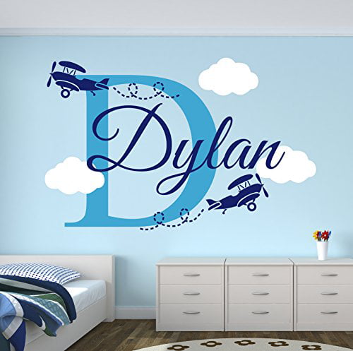 Wall Decor Plus More WDPM2511 Paper Airplane Boys Wall Sticker for Room Decoration Black Set of 6