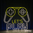 thumbnail image 2 of Craftnamesign Let's Play Neon Sign,Game Controller LED Sign, Men Cave Decor, 2 of 4