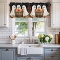 thumbnail image 2 of Cute Ghost Farmhouse Short Window Curtain Valances, Autumn Napkins Harvest Black Night Rod Pocket Kitchen Valances for Living Room Bedroom Bathroom Cafe 60" x 18", 2 of 8