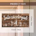 thumbnail image 2 of PVC Intoxicologist Bar Decor Vintage Hanging Plaque Funny Bar Sign with Drinks Pattern Rustic Wall Art Pub Bar Decoration for Home Kitchen Farmhouse Coffee Bar 12 x 6 x 0.04 Inches, 2 of 7