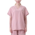 thumbnail image 2 of Pisexur Women's Scrub Tops Solid Color Comfortable Easy Fit Lightweight Durable Soft Stretch Printed V-Neck Medical Scrub Top, 2 of 3