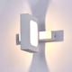thumbnail image 2 of Apliques de pared LED de 10 W para exterior e interior, focos de pared, iluminación para sala de estar, escalera, dormitorio, pasillo, iluminación de pared, 3000 K (luz blanca cálida) (blanco), 2 of 6