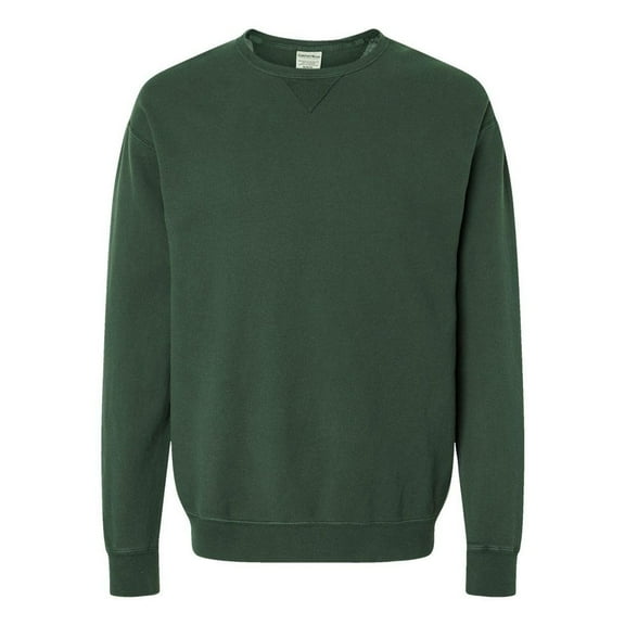 Hanes Mens Big ComfortWash Garment Dyed Fleece Sweatshirt, L, Field Green