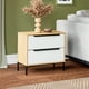 thumbnail image 4 of Ilios Innova | Buró Cajonera Moderna con 2 Cajones Blancos, Estructura de Acero y MDF, Mesa Auxiliar para Recámara, Oficina o Sala, Diseño Nórdico Funcional, 4 of 9
