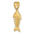 thumbnail image 4 of FB Jewels 14K Yellow Gold Polished 3-Dimensional Fish Bone Pendant, 4 of 5