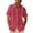 Red, variant on Men's Casual Guayabera Cuban Shirt Outdoor Casual Short Sleeve Printed Clothing Sports Fashion Streetwear Designer