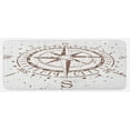 thumbnail image 1 of Compass Kitchen Mat, Retro Tainted and Splashed Paint on a Voyage Windrose Discovery Theme Vintage Art Design, Plush Decorative Kitchen Mat with Non Slip Backing, 47" X 19", Umber, by Ambesonne, 1 of 1