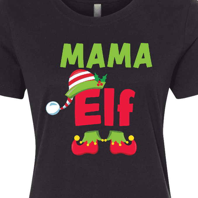 Inktastic Christmas Mama Elf Women's T-Shirt