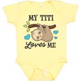 thumbnail image 3 of Inktastic My Titi Loves Me with Sloth and Hearts Boys or Girls Baby Bodysuit, 3 of 5