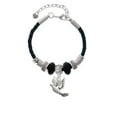 thumbnail image 2 of Delight Jewelry Silvertone Dove Big Sister Celtic Knot Leather Bead Bracelet, 7"+2" Extender, 2 of 4