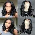 thumbnail image 6 of Komiseup Bob Wig Human Hair Lace Front Wigs for Black Women Pre Plucked Glueless Wigs Human Hair Loose Body Wave Short Bob Wig Brazilian Human Hair Wig, 6 of 8