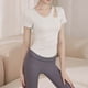 thumbnail image 1 of Tejiojio Women's Seamless Sports Yoga Top Built-in Bra Short Sleeve Buttery Soft Casual Gym T-Shirt, 1 of 8