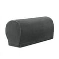 thumbnail image 1 of Xiao Hua Fundas de reposabrazos de elastano para sillones reclinables, sofás y sillones (2 unidades), color gris oscuro, 1 of 5
