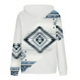 thumbnail image 5 of DeHolifer Womens Tops Sweatshirt for Women Aztec Print Crewneck Cowgirl Clothes Western Ethnic Style Geometric Printed Casual Pullover Shirt with Pockets White 3XL, 5 of 5