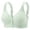 Green, variant on Smsaxvxz Plus Size Wireless Bras for Women Comfortable Adjustable Straps Push Up Support Front Closure Bra White