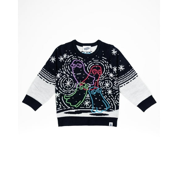 A FOR ADLEY Merch Super Cute and Fun Not So Ugly Holiday Sweaters, Keep You Warm and Stylish During The Holiday Season (US, Numeric, 6, Regular, Rainbow Ghost)