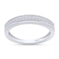 thumbnail image 6 of AFFY White Natural Diamond Engagement & Wedding Trio Band Ring Set In 10k White Gold (0.5 Cttw), 6 of 9