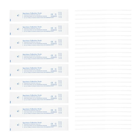 

NUOLUX 200pcs Disposable Specimen Collection Swabs Sampling Testing Sticks (White)