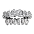 thumbnail image 1 of 18K Hip Hop Dientes Grill Top & Bottom Grill Set Grill Boca Dientes Plata Sunnimix Dientes de parrilla de hip hop, 1 of 6