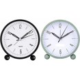 thumbnail image 5 of Reloj despertador analógico, reloj de mesa multicolor con pilas, luz cálida nocturna regulable con puntero ultrasilencioso para el hogar y el dormitorio (verde), 5 of 5