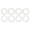 thumbnail image 1 of Uxcell Plaques de Bouton de Porte, 4 Pcs Couvercle de Plaque Ronde pour Pêne Dormant Blanc, 1 of 6