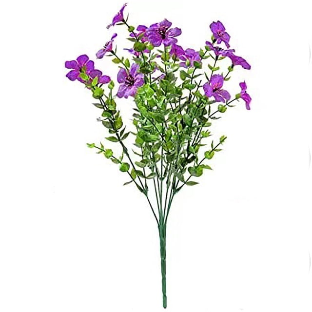 Pompotops 7-pronged Violet Simulation Flower Bouquet Decoration And Flower Arrangement Clearance