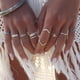 thumbnail image 1 of Anillos de plata JAMW 12 piezas para mujer Sencillez, 1 of 5