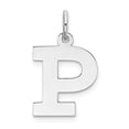 thumbnail image 2 of Sterling Silver Rhodium-plated Medium Block Initial P Charm, 2 of 3